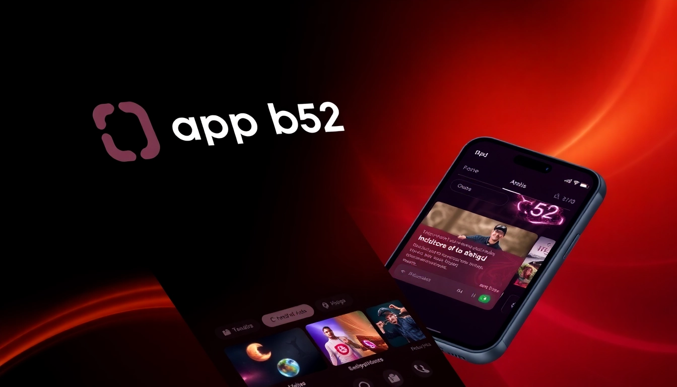 Screenshot of the app b52 interface demonstrating user-friendly navigation and modern design for mobile app enthusiasts.