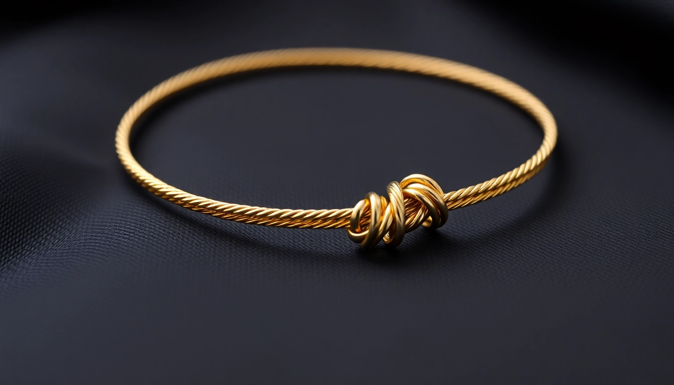 High-quality gold bracelet on a string showcasing zota bransoletka na sznurku with detailed