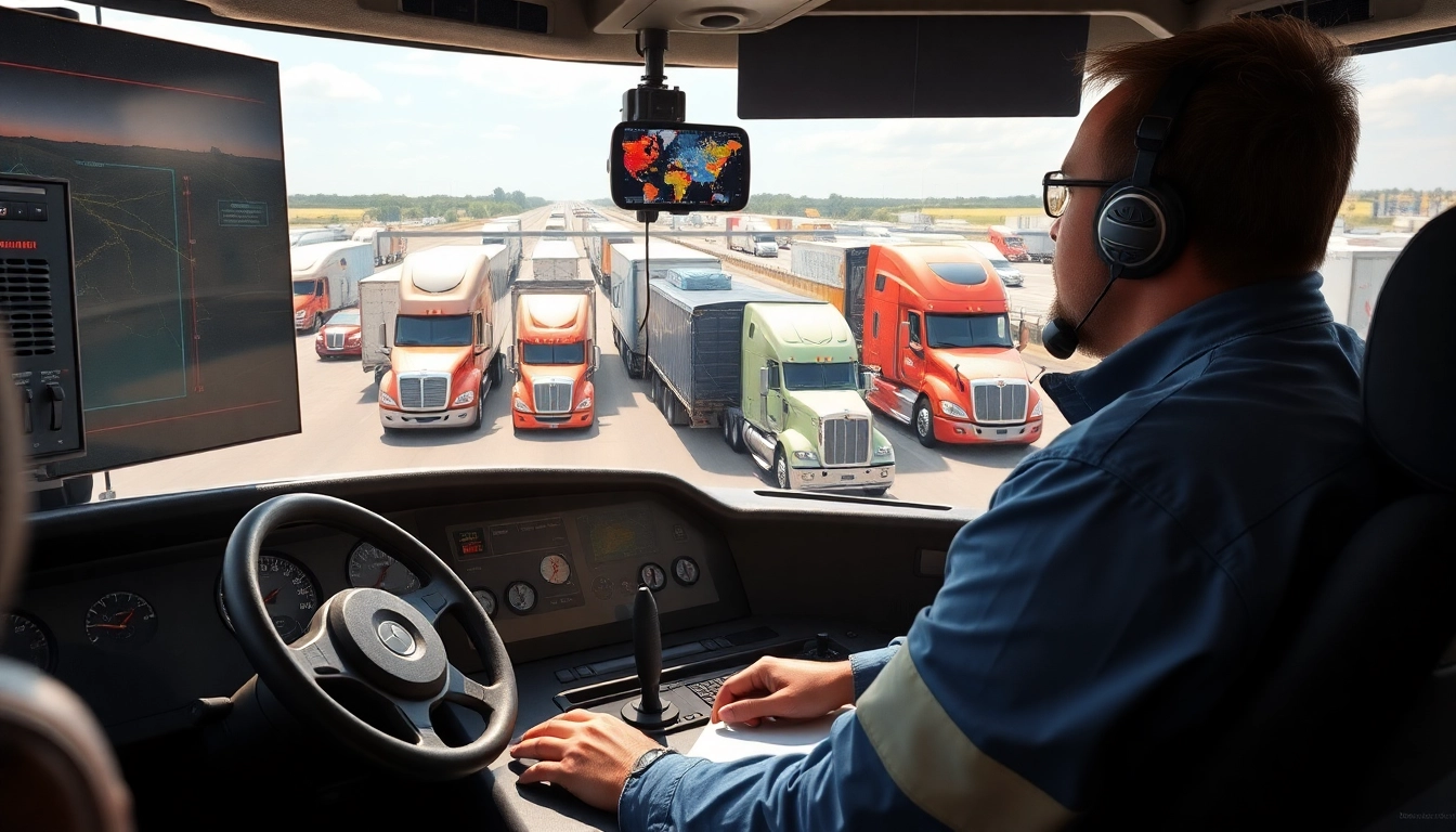 Trucker reviews of commercial trucks with professional driver analyzing vehicle features on the road