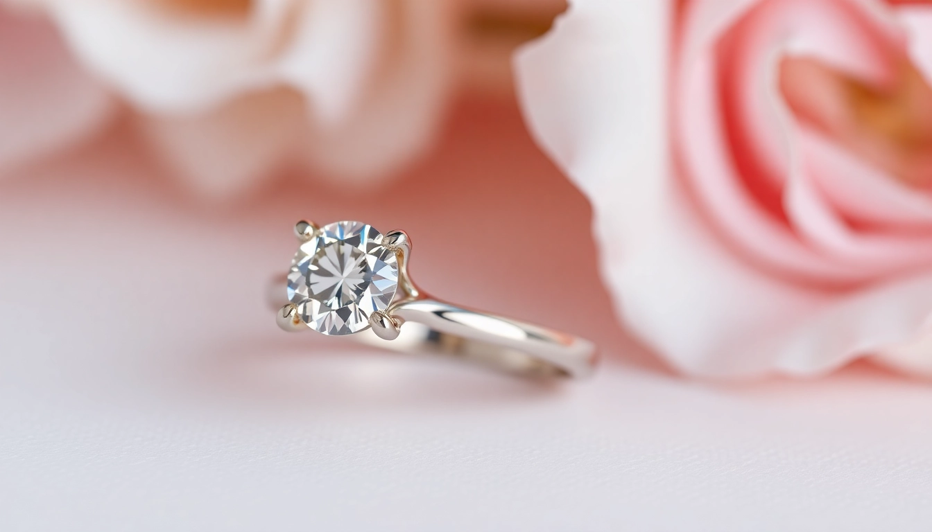 High-quality suzadetuviu ziedai featuring a sparkling diamond and elegant design for engagement
