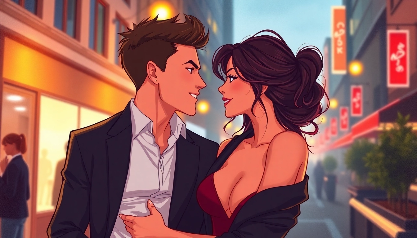 Comprehensive guide on plan sexe with a confident couple engaging discreetly in a romantic