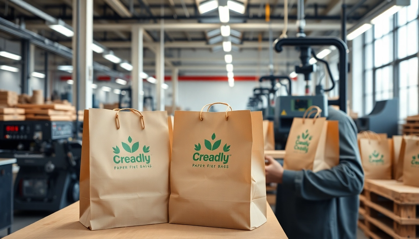 High-quality torba papierowa being manufactured on modern machines, emphasizing eco-friendly