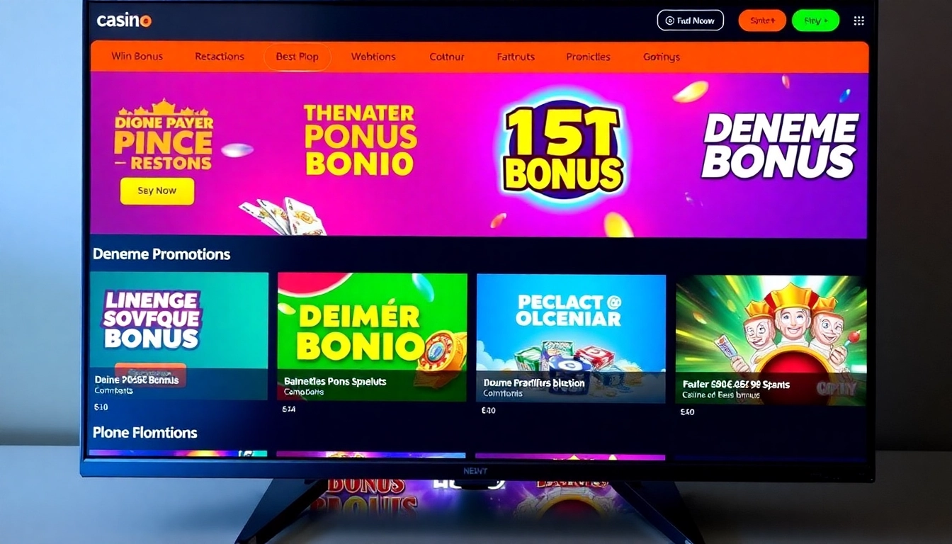 Engaging online casino platform showcasing deneme bonusu offers for new players gaming on a