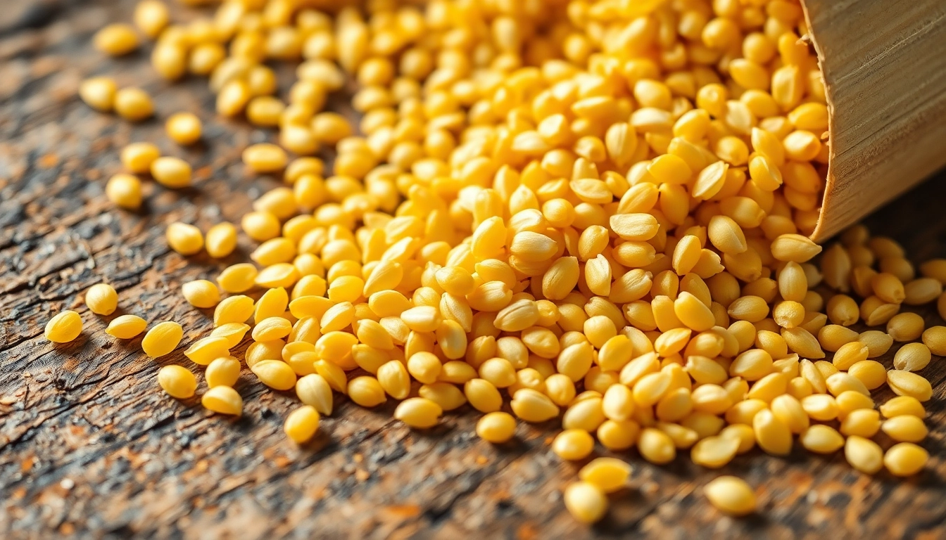 High-quality fennel seeds being poured onto rustic surface showcasing their size and aroma