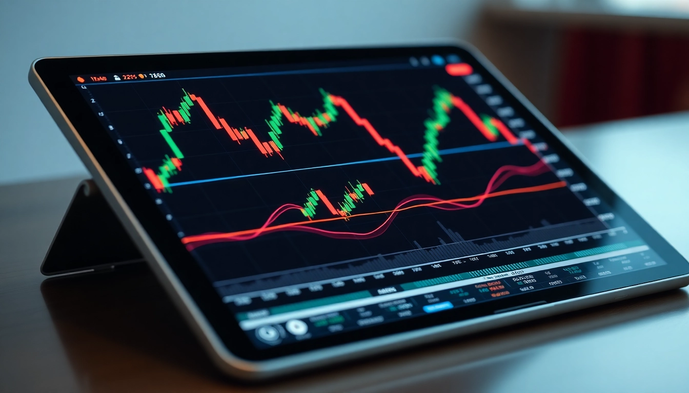 Trading view platform displaying detailed stock charts and market analysis for traders'