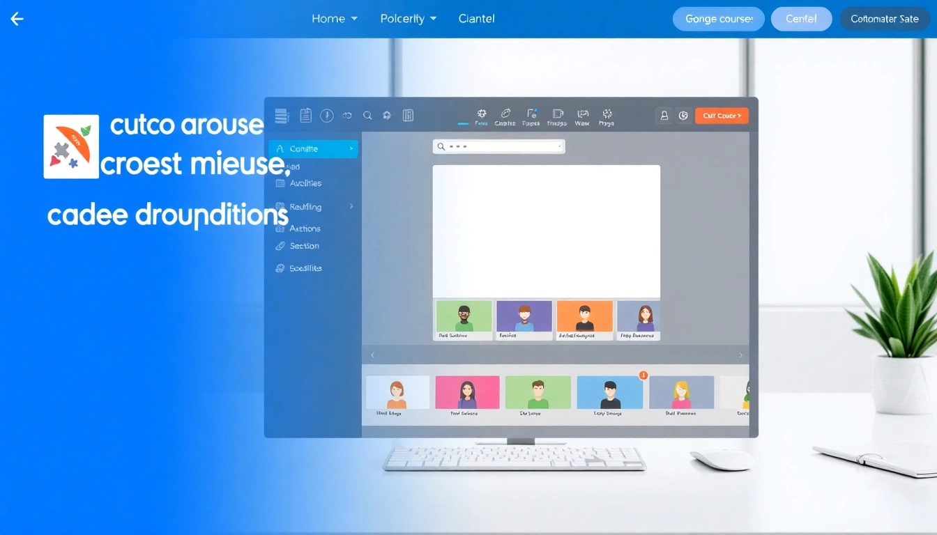 A professional showing a drag-and-drop course editor for creating personalized online courses easily